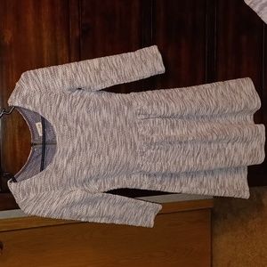 Gray/White Dress With Gold Sparkles